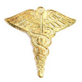 Caduceus Lapel Pin - Gold